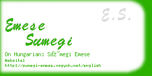 emese sumegi business card